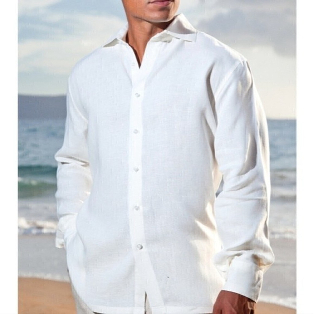 Men's Amalfi Linen Long Sleeve Shirt